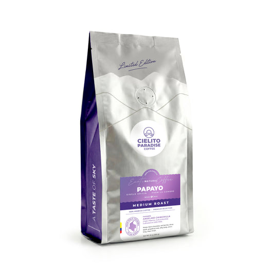 Cielito Loco Papayo coffee bag on a white background
