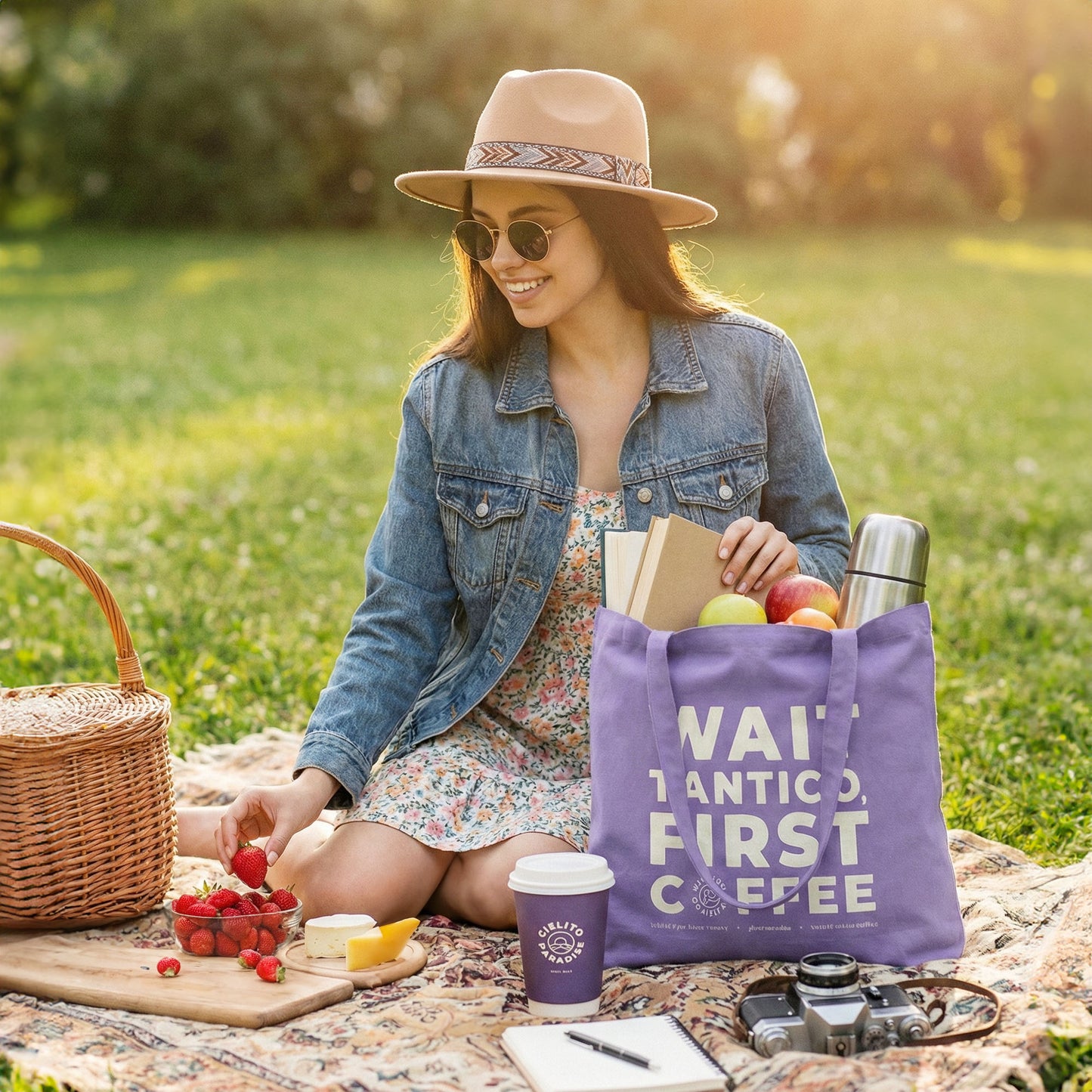 "Wait Tantico, First Coffee™" Tote Bag