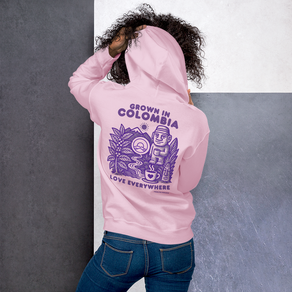 Cielito “Grown in Colombia” Unisex Hoodie – Pink