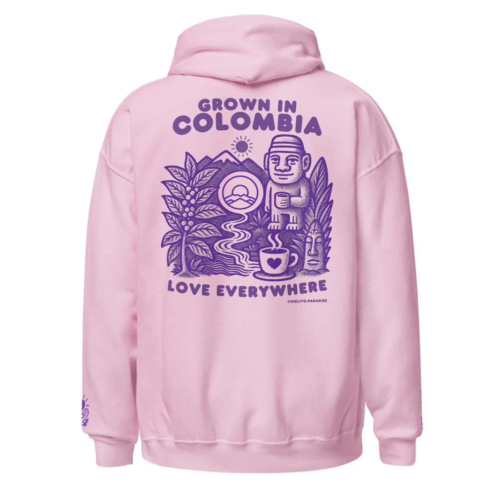 Cielito “Grown in Colombia” Unisex Hoodie – Pink