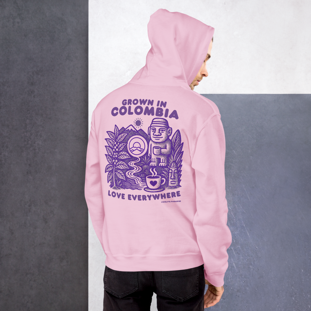 Cielito “Grown in Colombia” Unisex Hoodie – Pink